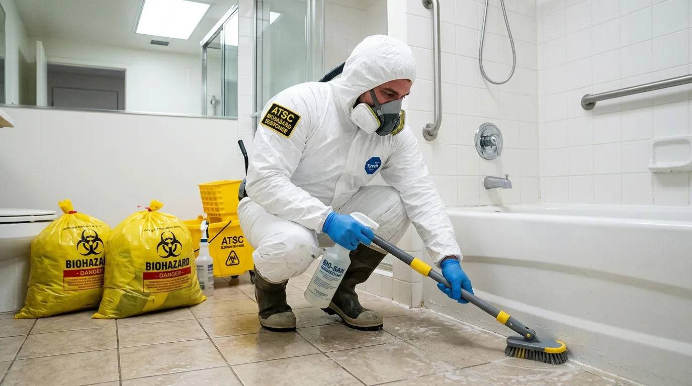 Decontamination equipment deployed for Blood Cleanup in Woodlake